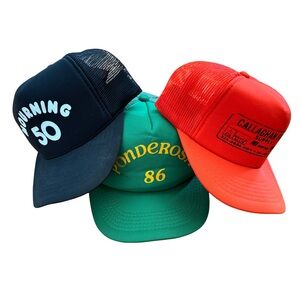 3 Vintage Trucker Hats